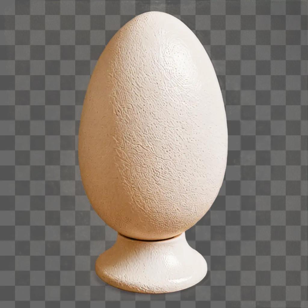 A beautiful egg drawing on a textured background