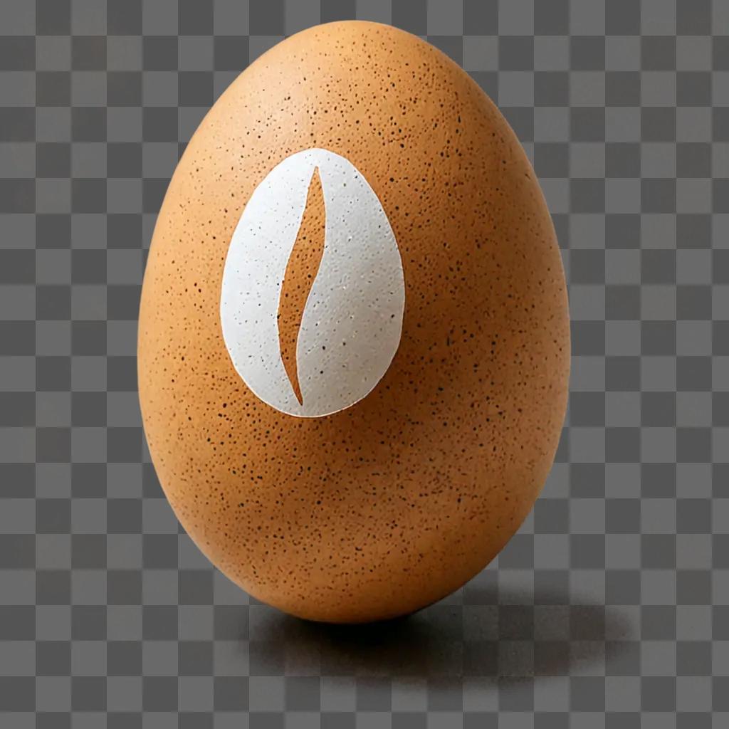 A beautiful egg drawing with a white spot