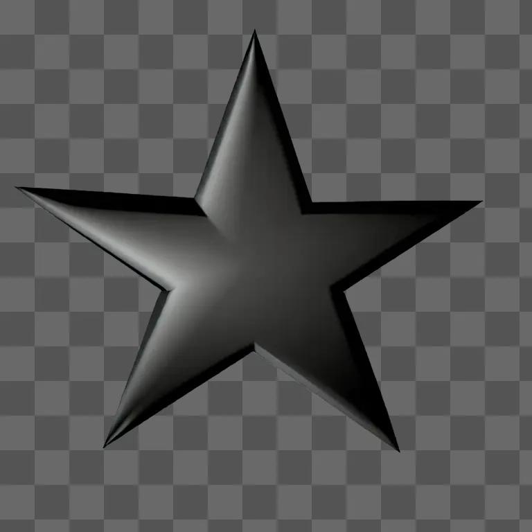 Black and white star clipart design
