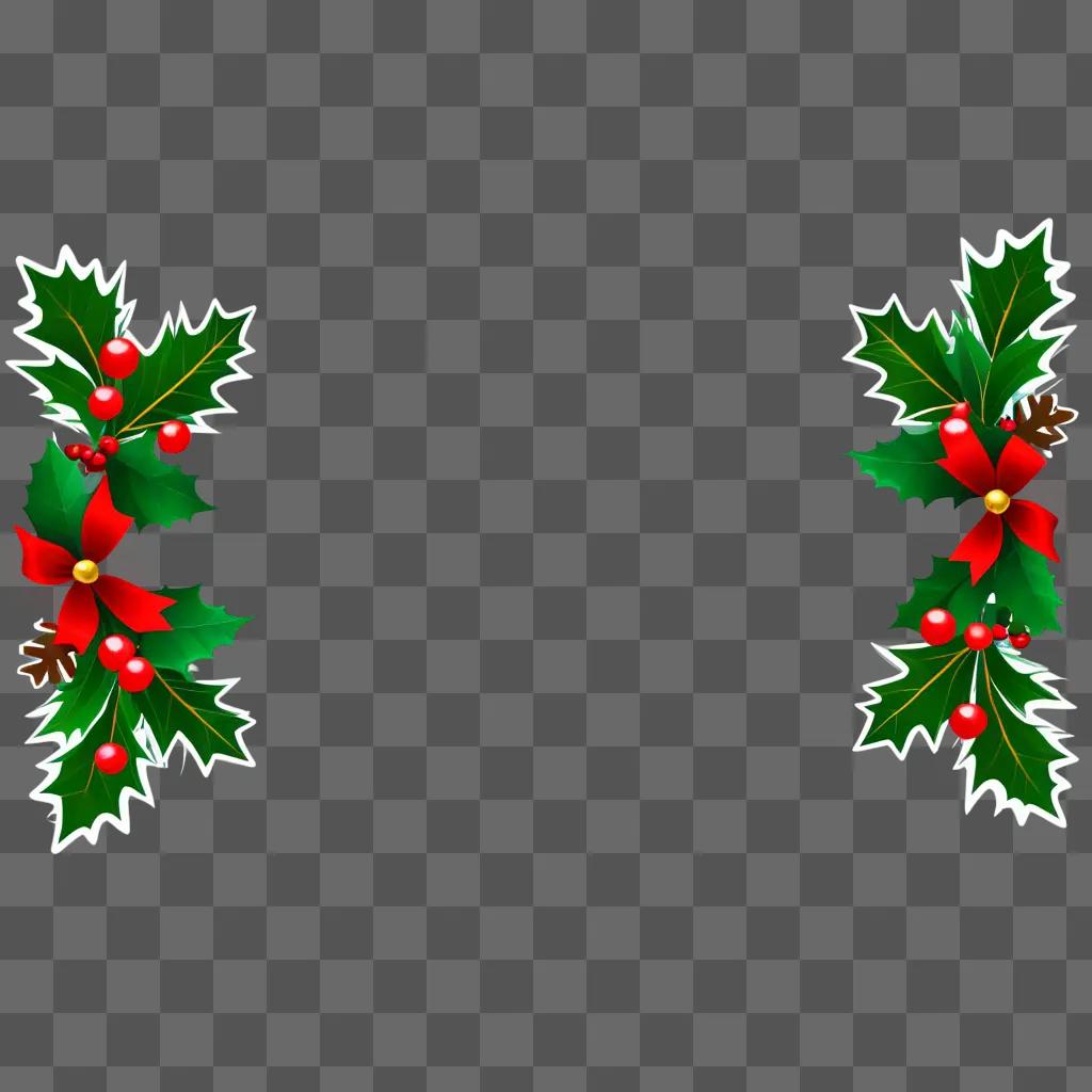 Free Christmas clipart borders, festive and cheerful