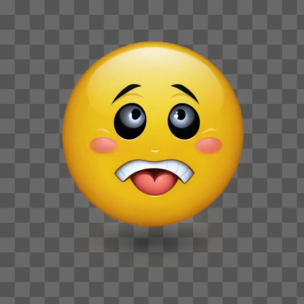 Scared Emoji Face with open mouth