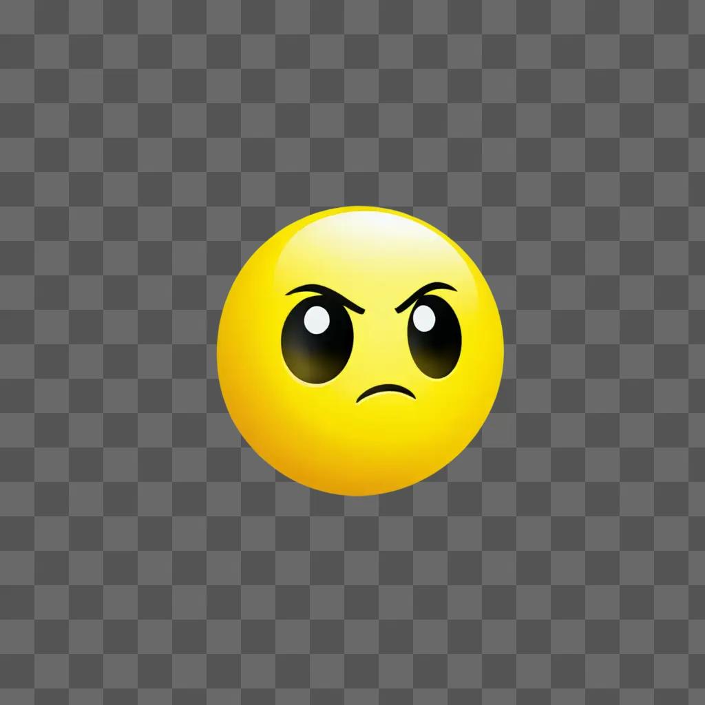 Scared emoji face on a yellow background
