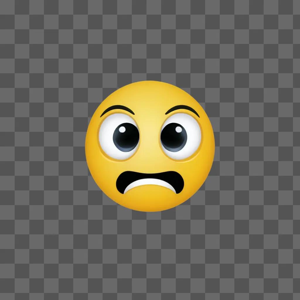 Scared emoji face with wide eyes and mouth open