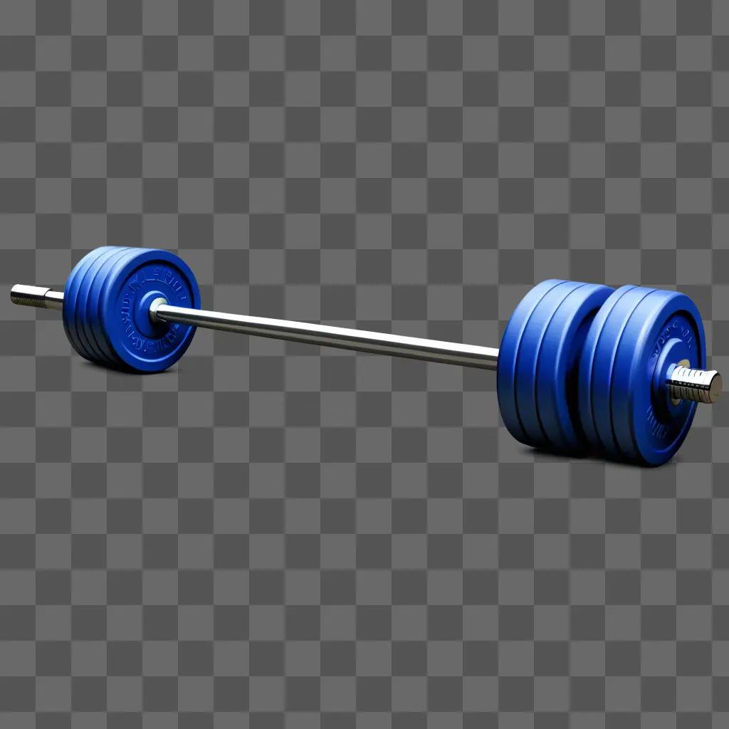 blue barbell clipart image of a weight lifting barbell