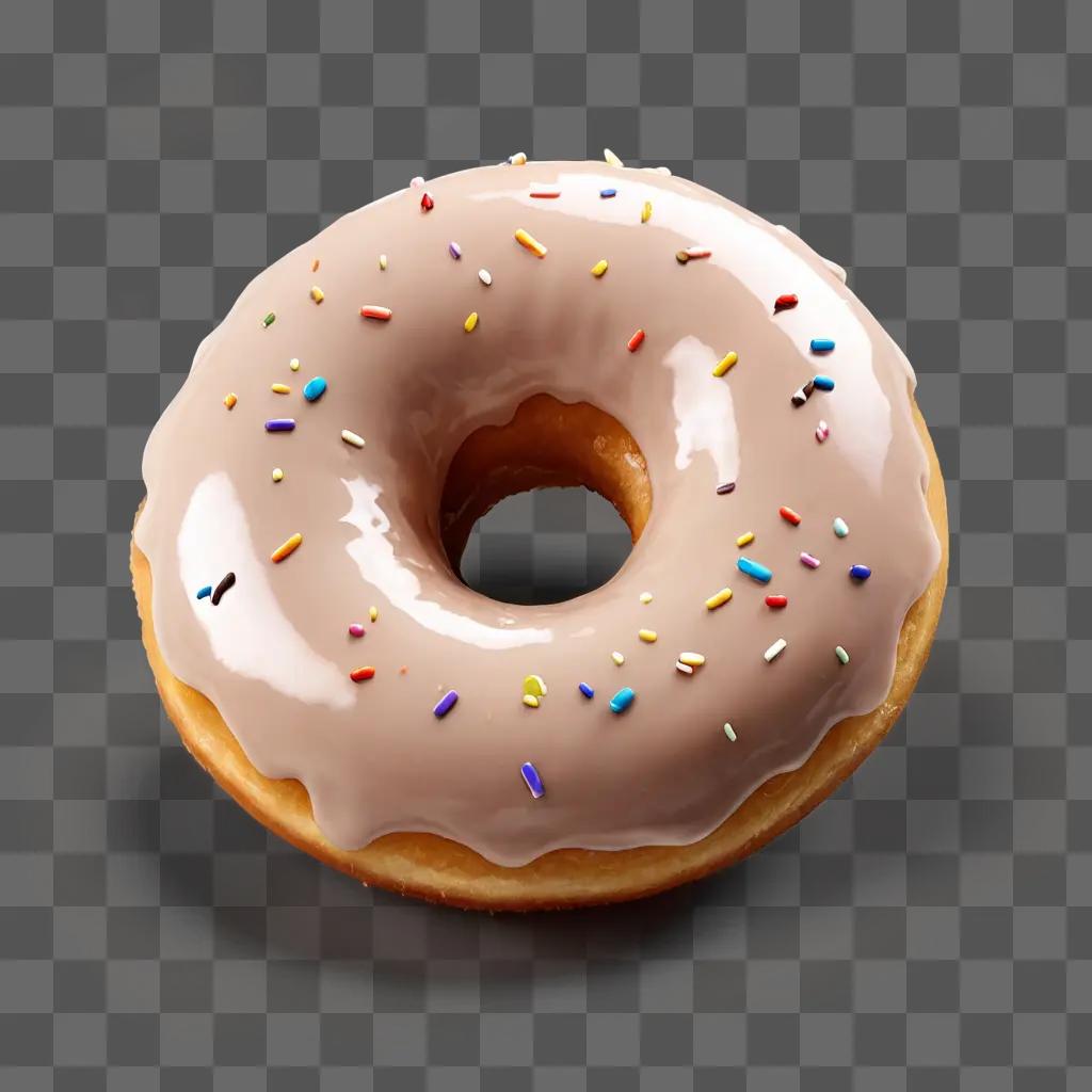 realistic donut drawing A donut with sprinkles and glaze on it