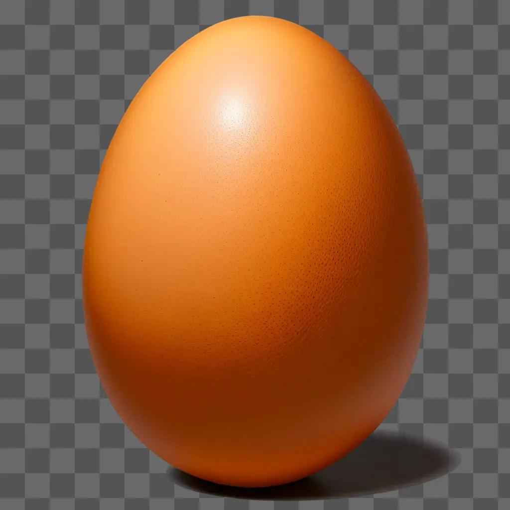 realistic egg drawing on an orange background