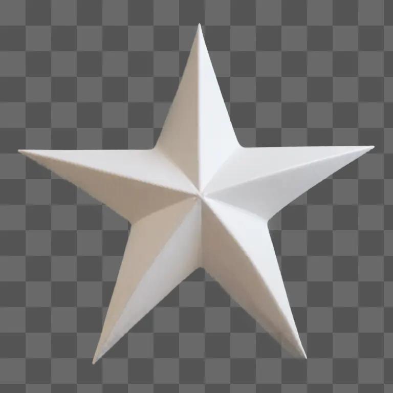A star is cut out from a white background