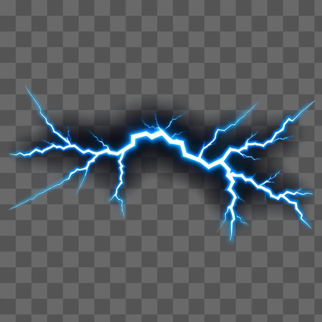 lightning bolt illuminates a dark blue background